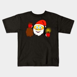 Merry Christmas Santa & Candle Kids T-Shirt